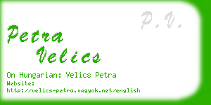 petra velics business card